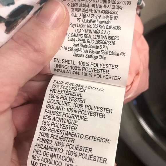 Roxy Abstract Faux Fur Trim Dry Flight Technology Parka Size 16 XXL NWT - Picture 5 of 10